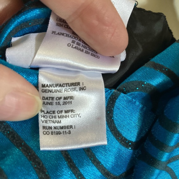 🌞Jona Michelle Turquoise&Black Circular Design Great Dress for Holidays C - Picture 5 of 10